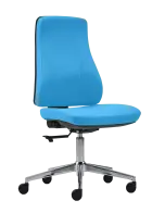 ORION židle kancelářská, kříž chrom, koženka světle modrá